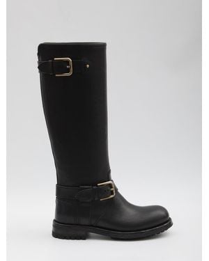 Dolce & Gabbana Dolce&Gabbana Leather Biker Boots - Black