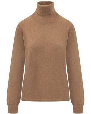 Max Mara Educated Turtleneck Jumper - Brown