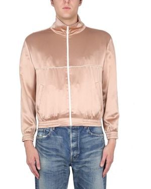 Saint Laurent Organic Silk Teddy Jacket - Blue