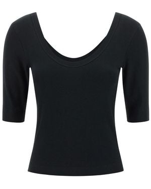 Brunello Cucinelli 3/4 Sleeve T-Shirt - Black