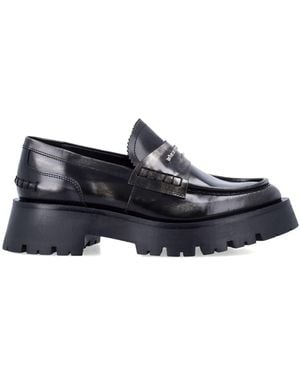 Alexander Wang Two-Tone Leather Loafers - Black