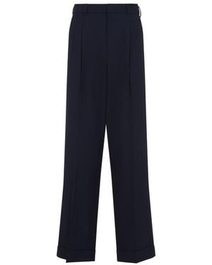 CASABLANCA Front Pleat Pants - Blue