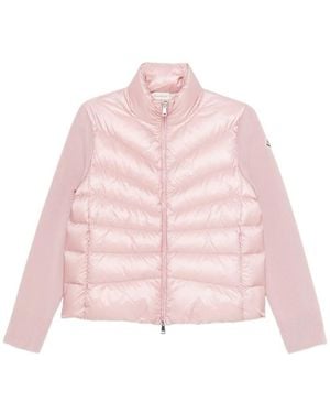Moncler Padded Wool Cardigan - Pink