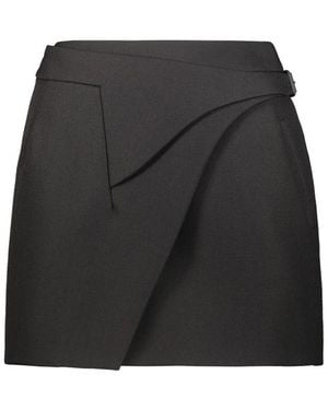 Wardrobe NYC Wrap Skirt Mini Clothing - Black