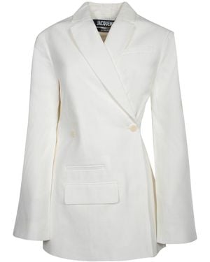 Jacquemus Cut Tailored Jacket - White