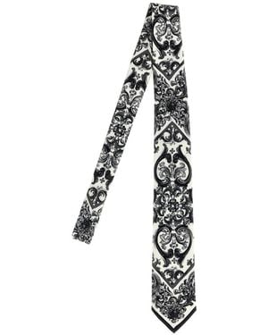 Dolce & Gabbana 'Maiolica' Print Tie - Black