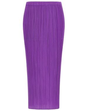 Pleats Please Issey Miyake 'Monthly Colors: August' Skirt - Purple