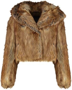 BB COUTURE Siberian Madrid Faux Fur Jacket - Brown