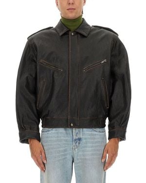 Saint Laurent Leather Jacket - Black