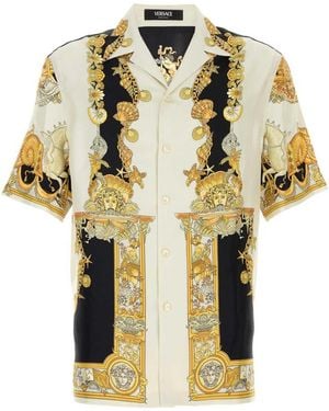 Versace Shirt With "Coral Theatre" Print - Metallic