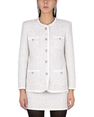 Alessandra Rich Tweed Jacket - White
