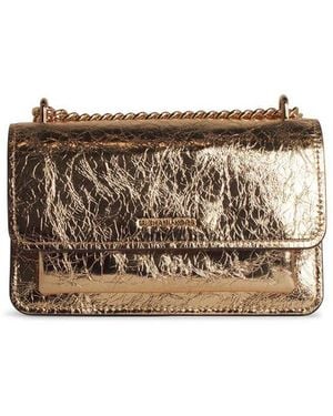 Michael Kors 'Claire' Leather Crossbody Bag - Metallic