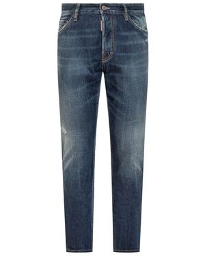 DSquared² Cool Guy Faded Distressed Jeans - Blue