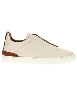 ZEGNA 'Triple Stitch' Trainers - Natural