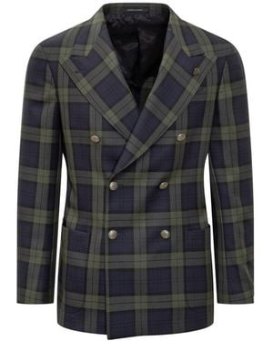 Gabriele Pasini Tartan Double-Breasted Jacket - Black