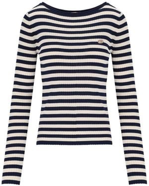 Twinset Blue White Striped Jumper