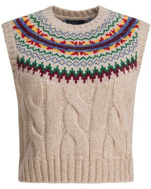 Polo Ralph Lauren Fair Isle Knit Vest - Natural