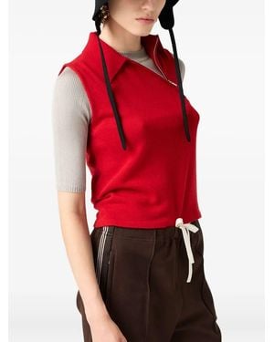Miu Miu Crew Neck Jumper - Red