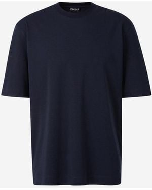 ZEGNA Premium Cotton T-Shirt - Blue
