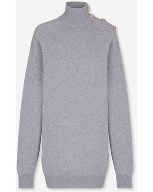 Balmain Mini Knit Dress - Grey