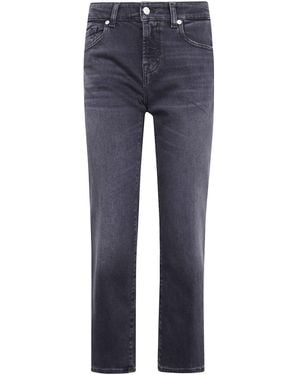 7 For All Mankind "Calie" Straight Ankle Jeans - Blue