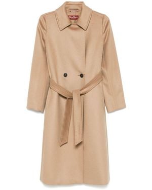 Max Mara Studio Bcollag Coat - Natural