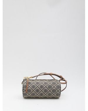 Tory Burch T Monogram Cylinder Bag - Blue