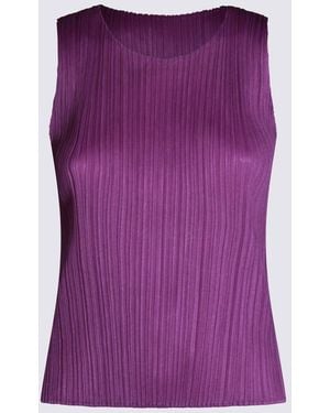 Pleats Please Issey Miyake Top - Purple