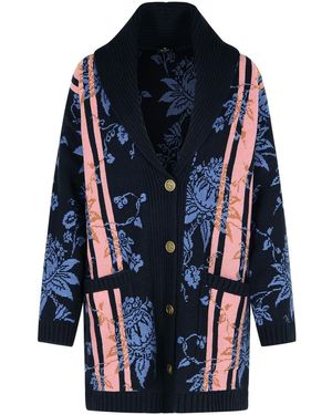 Etro Wool Blend Cardigan - Blue