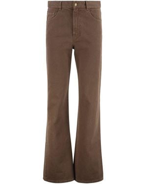 Nili Lotan Mitchell Straight-Leg Trousers - Brown