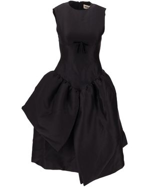 ShuShu/Tong Smocked Panel Evening Dress - Black