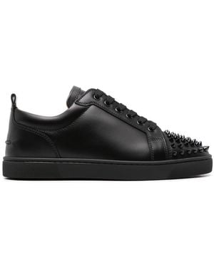Christian Louboutin Louis Junior Leather Sneakers - Black
