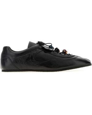 Cecilie Bahnsen Leather Blaise Sneakers - Black