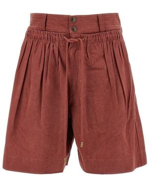 Isabel Marant 'Ingrid' Bermuda Shorts - Red