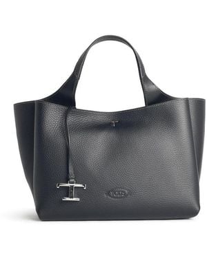 Tod's Black Leather Bag - Blue