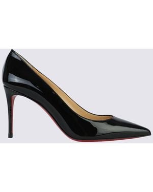 Christian Louboutin Leather Kate 85 Patent Pumps - Black