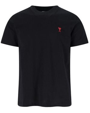 AMI｜SHORT-SLEEVED ROUND NECK T-SHIRTS (UTS021 PA0015 26 Ami Paris Short sleeve t-shirts for Men | Online Sale up to