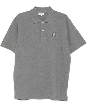 Maison Kitsuné Fox Head Comfort Polo - Gray