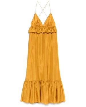 Zimmermann Rhiannon Silk Maxi Dress - Yellow