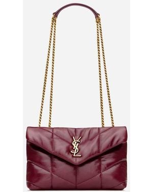 Saint Laurent Puffer Toy Shoulder Bag - White