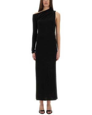 Courreges Long One-Shoulder Dress - Black