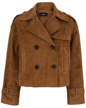 Arma 'Sia' Double-Breasted Jacket With Notched Revers - Brown