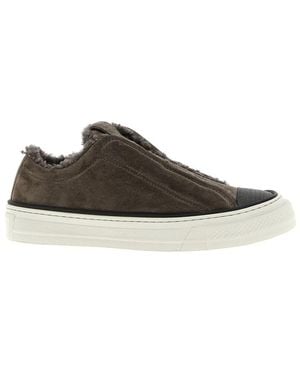 Brunello Cucinelli 'Precious Toe' Trainers - Brown