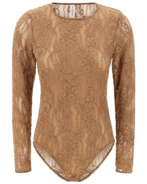 Zimmermann Lace Bodysuit - Brown