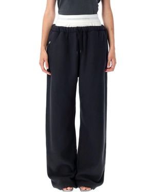T By Alexander Wang Brief-Waistband Sweatpants - Blue