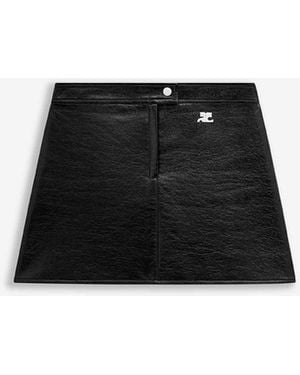 Courreges Vinyl Mini Skirt - Black