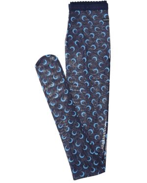 Marine Serre Moon Socks - Blue