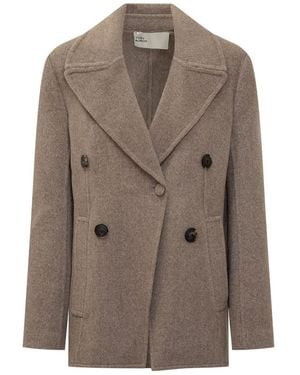 Tory Burch Double-Breasted Coat - Brown