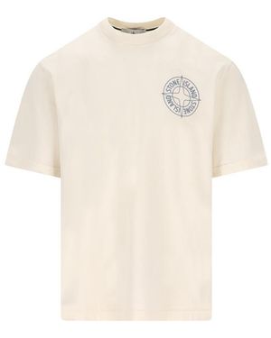 Stone Island T-Shirt And Polo Shirt - White