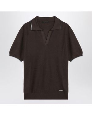 Prada Short-Sleeved Polo - Black